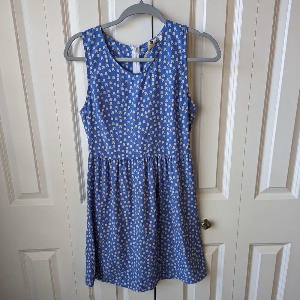 Needle & Thread cornflower blue tulip floral summer dress, size S